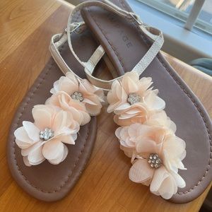 Bedazzled Floral Sandals